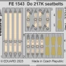 Eduard FE1543 Do 217K seatbelts STEEL (ICM) 1/48