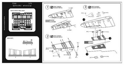 Aires 7084 Supermarine SPITFIRE Mk. I gun bay 1/72