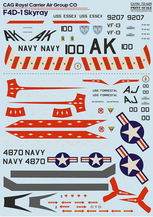 Print Scale 72425 F4D-1 Skyray (wet decals) 1/72