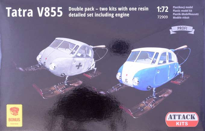 Attack Hobby 72909 Tatra V855 Aerosan (2 kits, one resin engine) 1/72