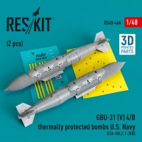 Reskit 48466 GBU-31 (V) 4/B thermally prot.bombs U.S. Navy 1/48