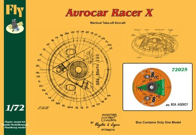 Fly model 72025 Avrocar Racer X Boa agency 1:72 1/72