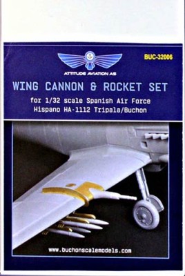 Attitude Aviation As BUC-32006 1/32 Wing cannon&amp;rocket set for Hispano HA-1112