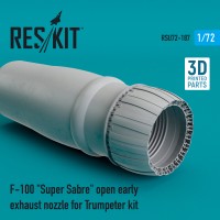 Reskit RSU72-187 F-100C/F-100D/F-100F Super Sabre open early exhaust nozzle (designed to be used with Trumpeter kits)  1/72
