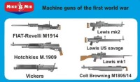 MikroMir 32-003 Machine guns of the first world war. Fiat-Revelli M1914; Lewsi Mk.2; Hotchkiss M.1909; Vickers; Lewis Savage; Lewis Mk.1; Colt Browning M1895/14; 1/32