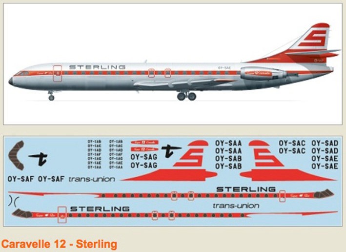 F-rsin Plastic FRP4068 Caravelle 12 Sterling 1/144