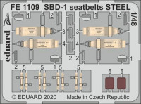 Eduard FE1109 1/48 SBD-1 seatbelts STEEL (ACAD)