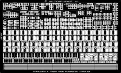 White Ensign Models PE 2016 BISMARCK DOORS &amp; HATCHES (BISMARCK &amp; TIRPITZ) 1/200