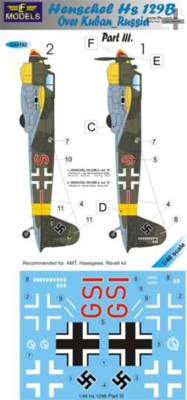 Lf Model C48192 Decals Hs 129B over Kuban/Russia Pt.3 1/48