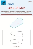 Peewit M72377 Canopy mask Let L-33 Solo (KP) 1/72