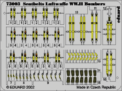 Eduard 73003 Seatbelts Luftwaffe WWII Bombers