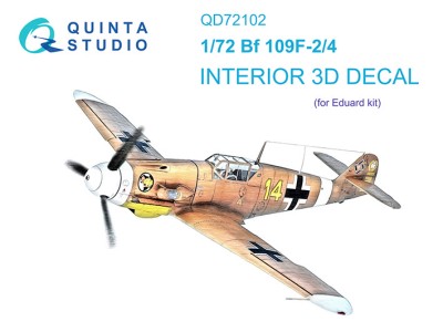 Quinta Studio QD72102 BF 109F-2/4 (Eduard) 1/72