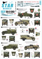 Star Decals 35-C1203 Allied M3A1 White Scout Car Italy 1943-45 Poland, New Zeeland, South Africa and Britain 1/35