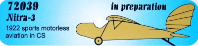 AB MODEL ABMOD72039 1/72 Nitra-3. (1922 sports motorless aviat. in CS)