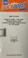 Quickboost 72674 S-199/CS-199 Piston rods w/ undercarr.legs 1/72