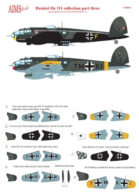 Aims AIMS72D010 Heinkel He-111 collection Part 3. (8) 1/72