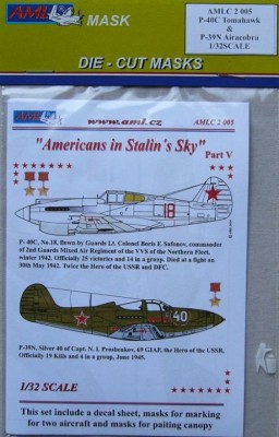 AML AMLC32005 Маски P-40C&amp;P-39N Americans in Stalin Sky V. 1/32