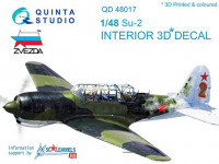Quinta studio QD48017 Su-2 (for Zvezda kits) 3D декаль интерьера кабины 1/48