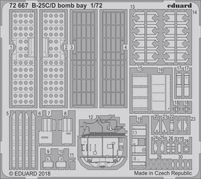 Eduard 72667 B-25C/D bomb bay 1/72