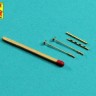 Aber A32019 Set of 2 barrels for British Browning .303 aircraft machine guns with flash hiders 1/32