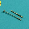 Aber A32019 Set of 2 barrels for British Browning .303 aircraft machine guns with flash hiders 1/32