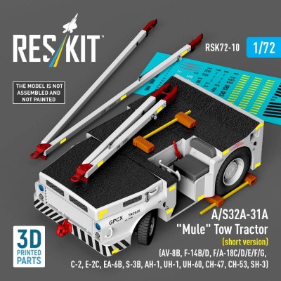 Reskit R72010 A/S32A-31A Mule Tow Tractor (short) 1/72