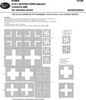 New Ware NWA-M0407 1/48 Mask He 219 A-7 UHU NAT.INSIGNIA (REV 04666)