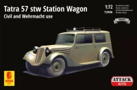 Attack 72966 Tatra 57stw Station Wagon Civil and Wehrmacht 1/72