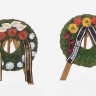 Plus model 4045 Funeral wreaths with easels 1:48