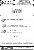 Master (Pl) G72042 Muzzle brakes for 10,5cm leFH 18(M), StuH 42 1/72
