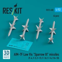 Reskit 72458 AIM-7F Low Vis 'Sparrow III' missiles (4x) 1/72