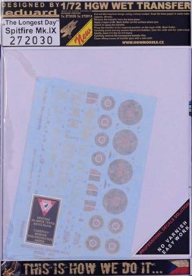 HGW 272030 Decals&amp;Stencils Spitfire Mk.IX 'The Long.Day' 1/72