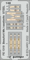 Eduard FE1319 Beaufort Mk.I seatbelts STEEL (ICM) 1/48