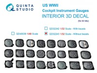 Quinta studio QD32243 Авиационные приборы США, 1930-50гг (без корпусов) (для всех моделей) 1/32