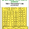 Art Scale 200-M48165 Douglas TBD-1 Devastator wheels and canopy frame paint mask (outside only) 1/48
