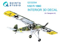 Quinta Studio QD32094 Fi 156C (Hasegawa) 3D Декаль интерьера кабины 1/32