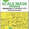 Art Scale 200-M72009 Heinkel He-111H-2/He-111H-3 wheels and canopy frame paint masks (inside & outside) 1/72