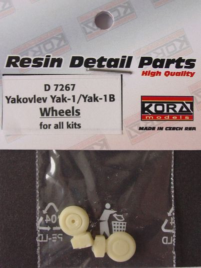 Kora Model D7267 Wheels for Yakovlev Yak-1/Yak-1B 1/72