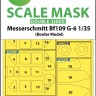 Art Scale 200-M35001 Messerschmitt Bf-109G-6 wheels and canopy frame paint masks (inside & outside) 1/35