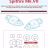 Peewit M72366 Canopy mask Spitfire Mk.VII (KP) 1/72