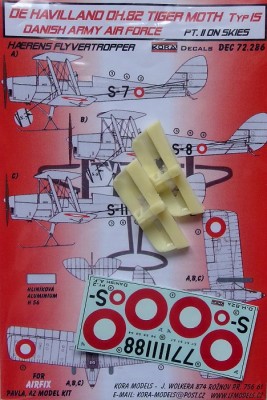 Kora Model DEC72286 DH.82 Typ IS Danish Army AF on skis декали декали 1/72