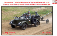 Грань GR72Rk026 ГАЗ-69 + 82 mm bzk vz.59 1/72