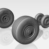 Armory ARAW72018 Mikoyan MiG-23BM, MiG-27, MiG-27M/MiG-27D/MiG-27K wheel set 1/72