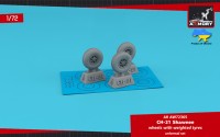 Armory ARAW72365 Piasecki H-21 Shawnee wheels with weighted tyres [CH-21A CH-21B CH-21C] 1/72
