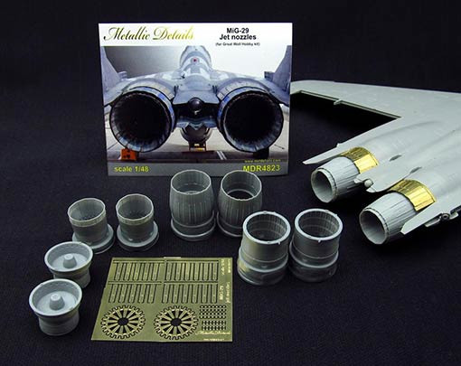 Metallic Details MDR4823 Mikoyan MiG-29 9-12 "Fulcrum Jet nozzles (designed to be used with Great Wall Hobby kits) [9-13 MiG-29SMT MiG-29AS] 1/48