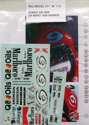 Reji Model 017 Honda 500 NSR GP Brno 1998 Winner 1/12