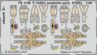 Eduard FE1148 1/48 F-104DJ seatbelts early STEEL (KIN)