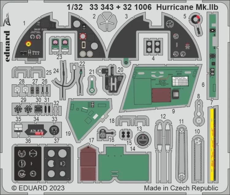 Eduard 33343 Hurricane Mk.IIb (REV) 1/32