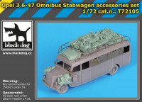 BlackDog T72105 Opel 3.6-47 Omnibus Stabwagen acc.set (RODEN) 1/72