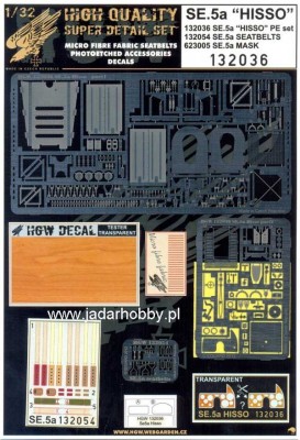 HGW 132036 SE.5a &quot;HISSO&quot; Super Detail Set 1/32